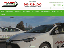 Tablet Screenshot of milehighdrivertraining.com
